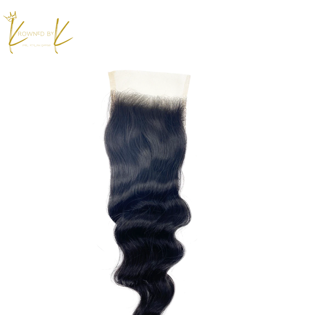 5X5 Closure - Malaysian Body-wave Raw Human Hair closure 12A