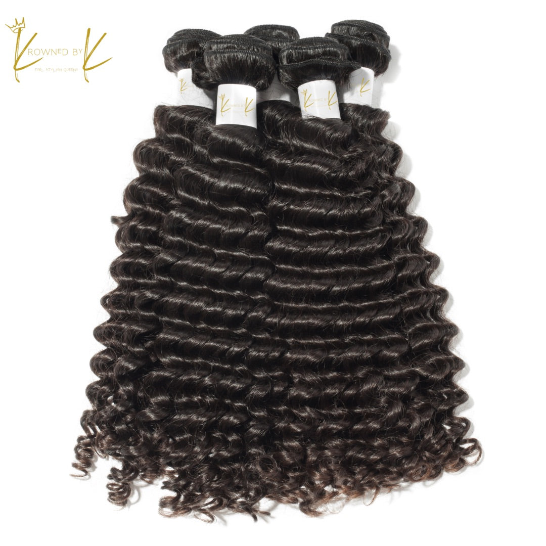 Bundle - Malaysian Deep Wave Raw Human Hair Bundle 12A