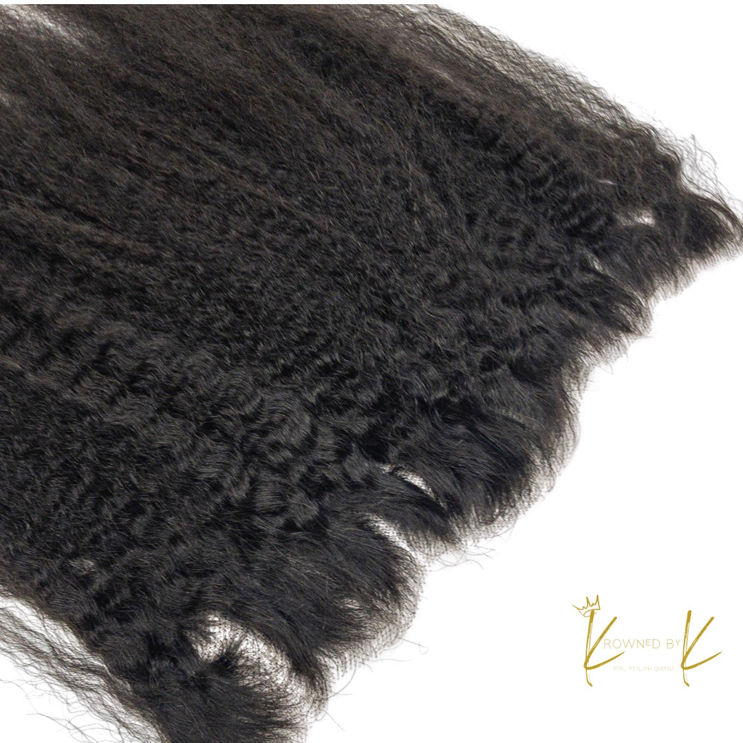 13X4 Frontal - Malaysian Kinky Straight Raw Human Hair frontal 12A