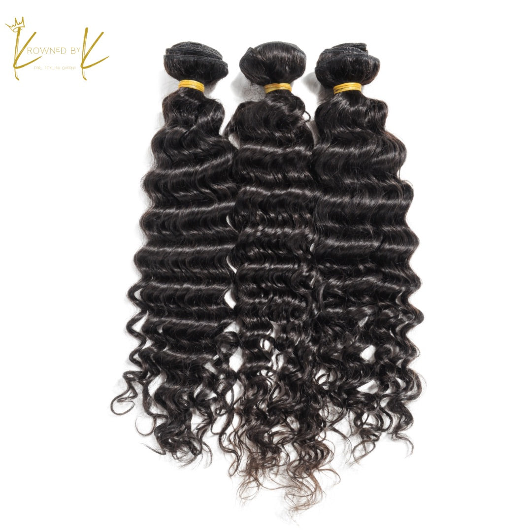 Bundle - Malaysian Curly Wave Raw Human Hair Bundles 12A