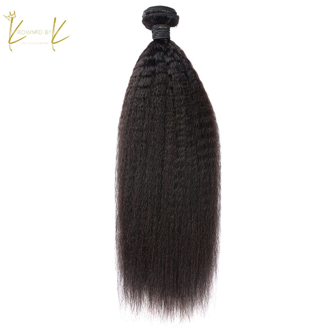 Bundle - Malaysian Kinky Straight  Raw Human Hair Bundle 12A