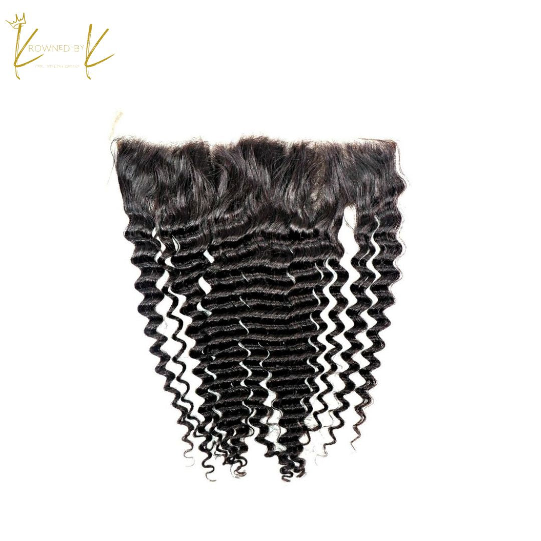 13X4 Frontal - Malaysian Deep Wave  Raw Human Hair frontal 12A