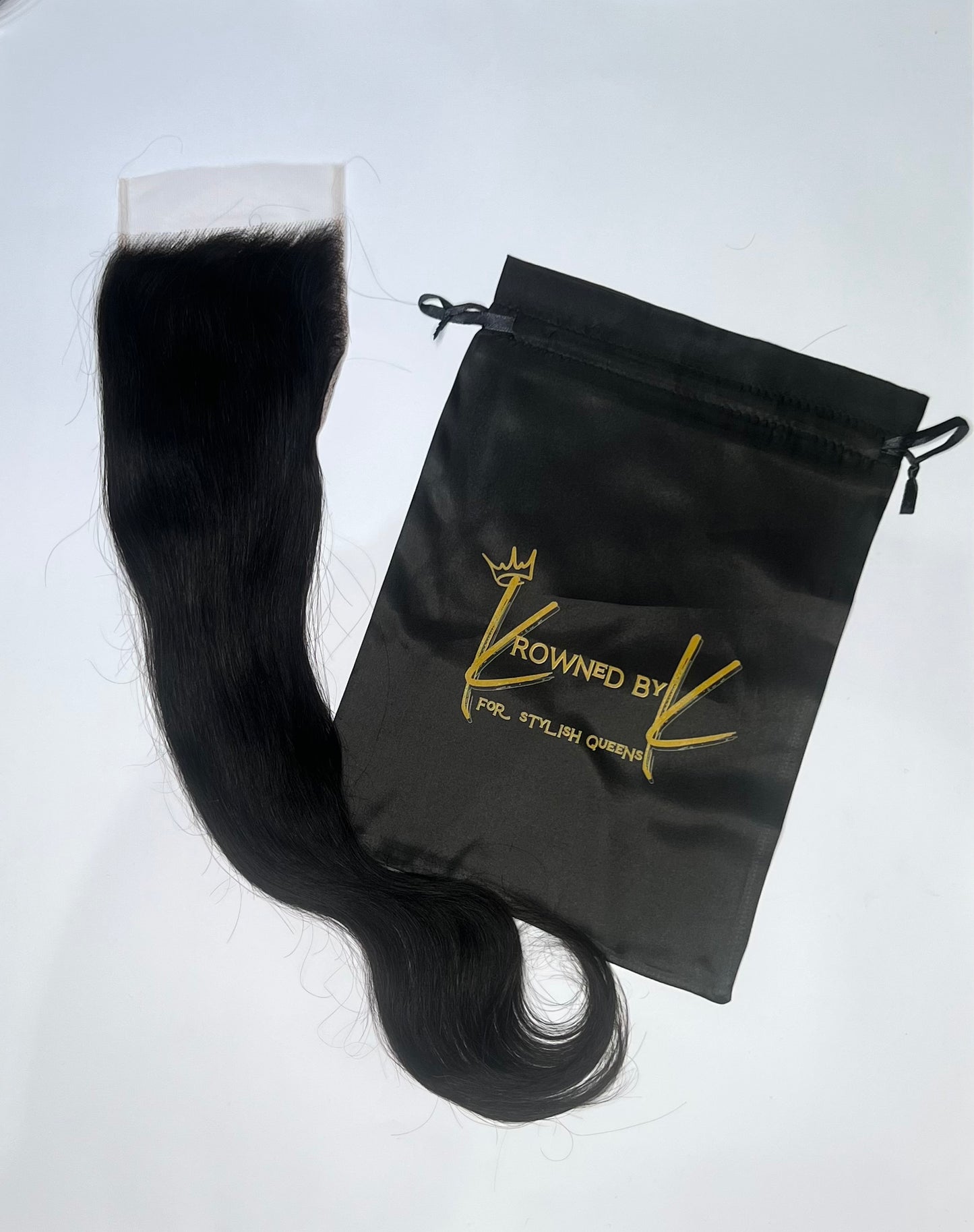 5X5 Closure - Malaysian Straight  Raw Human Hair closure 12A