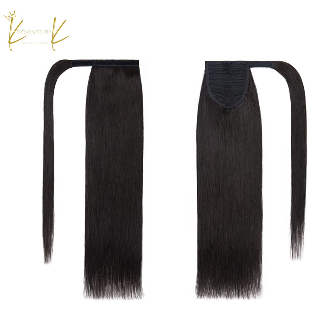 100% human hair Ponytail- straight